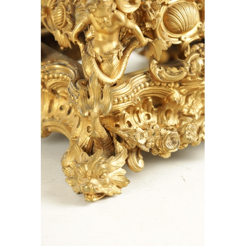 1079 - A FINE AND RARE MID 19TH CENTURY FRENCH GILT BRASS AND SEVRES STYLE LIMOGES ENAMEL PANELLED ROCOCO R... 