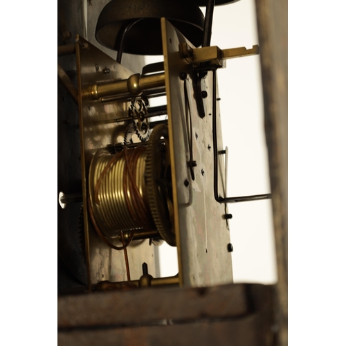 1086 - PAUL RIMBAULT, LONDON. AN EARLY 18TH CENTURY EIGHT-DAY LACQUER WORK LONGCASE CLOCK the 12