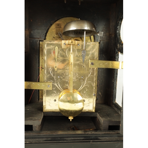 1089 - ROBERT MATTINGLEY, LONDON. A GEORGE III EBONISED AND GILT BRASS MOUNTED EIGHT-DAY BRACKET CLOCK the ... 