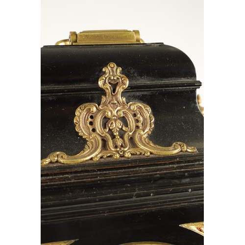 1089 - ROBERT MATTINGLEY, LONDON. A GEORGE III EBONISED AND GILT BRASS MOUNTED EIGHT-DAY BRACKET CLOCK the ... 