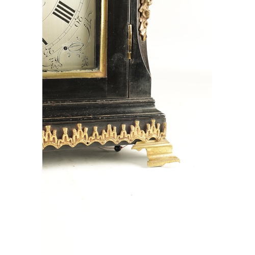 1089 - ROBERT MATTINGLEY, LONDON. A GEORGE III EBONISED AND GILT BRASS MOUNTED EIGHT-DAY BRACKET CLOCK the ... 