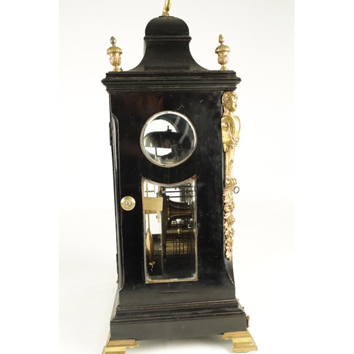 1089 - ROBERT MATTINGLEY, LONDON. A GEORGE III EBONISED AND GILT BRASS MOUNTED EIGHT-DAY BRACKET CLOCK the ... 