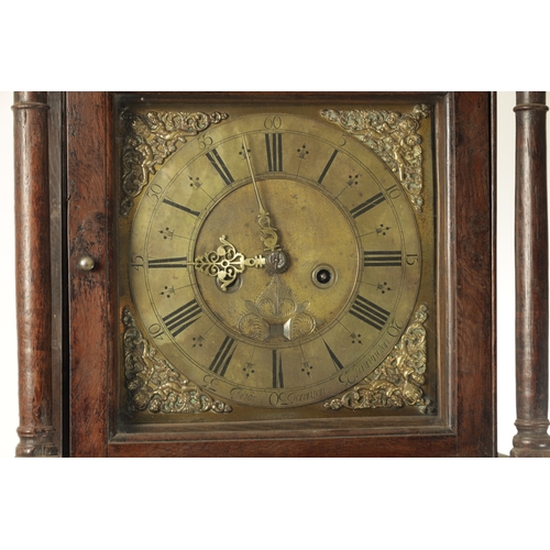 1090 - THOMAS TOWNSON, PENNINGTON.(CUMBRIA) A GEORGE II EIGHT-DAY LONGCASE CLOCK, the oak case with moulded... 