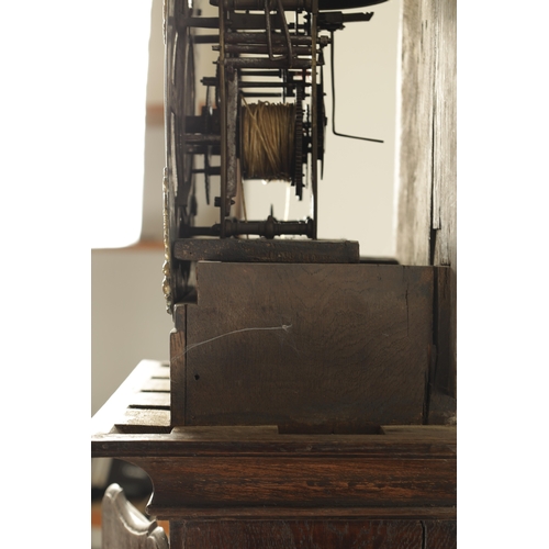 1090 - THOMAS TOWNSON, PENNINGTON.(CUMBRIA) A GEORGE II EIGHT-DAY LONGCASE CLOCK, the oak case with moulded... 