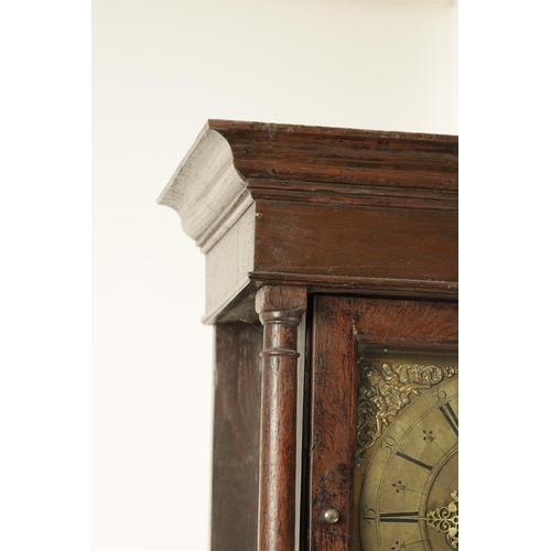 1090 - THOMAS TOWNSON, PENNINGTON.(CUMBRIA) A GEORGE II EIGHT-DAY LONGCASE CLOCK, the oak case with moulded... 