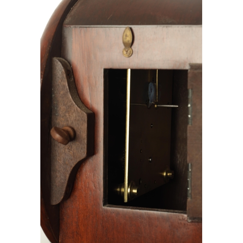 1095 - J.W.BENSON, LUDGATE HILL, LONDON. AN EARLY 19TH CENTURY AND LATER 8” MAHOGANY DROP DIAL FUSEE WALL C... 