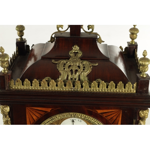 1096 - JUAN Y MELCHOR, BROCKBANK, LONDON. A GEORGE III AND LATER VERGE BRACKET CLOCK, the 19th century inla... 