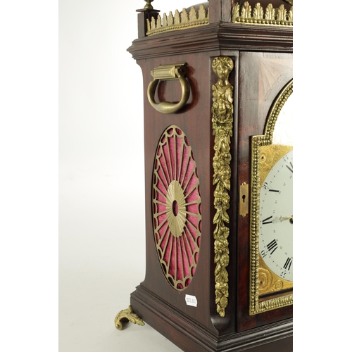 1096 - JUAN Y MELCHOR, BROCKBANK, LONDON. A GEORGE III AND LATER VERGE BRACKET CLOCK, the 19th century inla... 