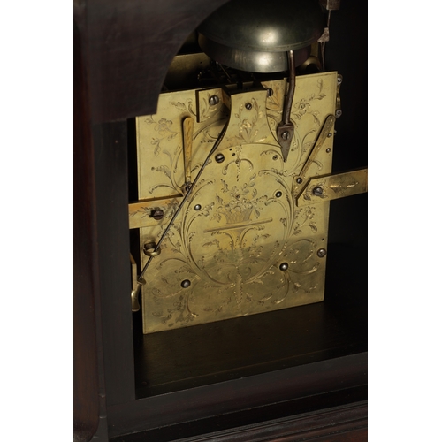 1096 - JUAN Y MELCHOR, BROCKBANK, LONDON. A GEORGE III AND LATER VERGE BRACKET CLOCK, the 19th century inla... 