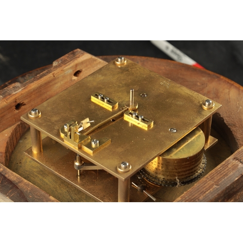 1109 - WARING & GILLOW LTD. LONDON. A 19TH CENTURY 8” WALNUT CASED FUSEE DIAL CLOCK with spun brass bezel e... 