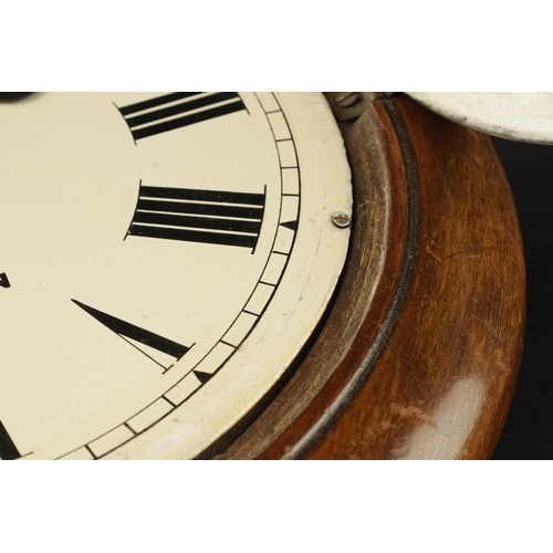 1109 - WARING & GILLOW LTD. LONDON. A 19TH CENTURY 8” WALNUT CASED FUSEE DIAL CLOCK with spun brass bezel e... 