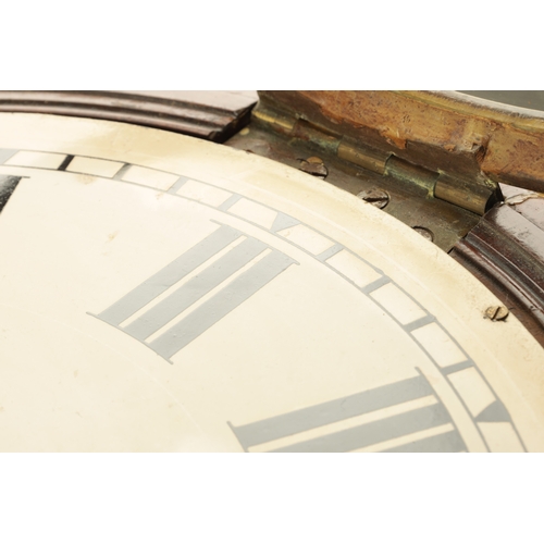 1115 - NEWELL, PRESTIGN, A 16” DIAL FUSEE WALL CLOCK having a mahogany surround and cast brass bezel enclos... 