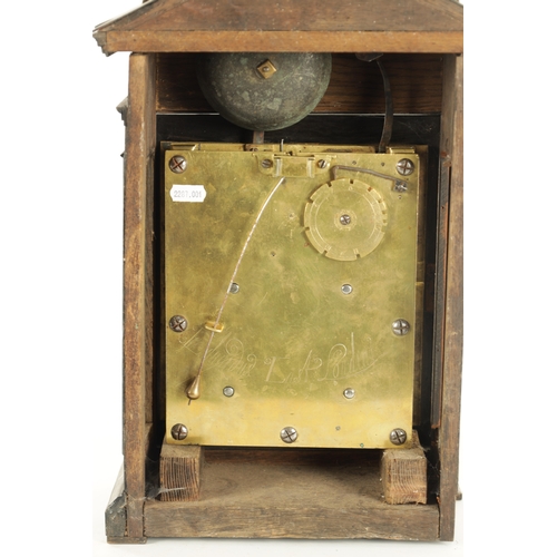 1119 - EDWARD EAST, LONDINI. A RARE MID 17TH CENTURY VERGE BRACKET CLOCK the case, possibly later, having a... 