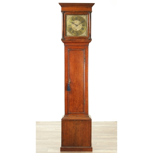 1122 - JAMES HENDRIE WIGTON. AN EARLY 18TH CENTURY OAK 30HR LONGCASE CLOCK the 12