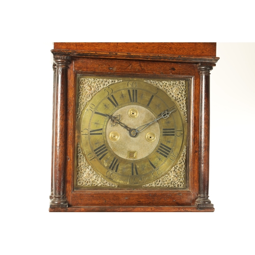 1122 - JAMES HENDRIE WIGTON. AN EARLY 18TH CENTURY OAK 30HR LONGCASE CLOCK the 12