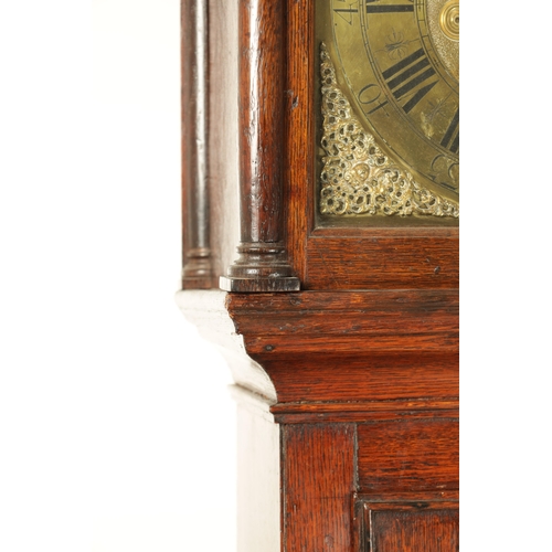 1122 - JAMES HENDRIE WIGTON. AN EARLY 18TH CENTURY OAK 30HR LONGCASE CLOCK the 12