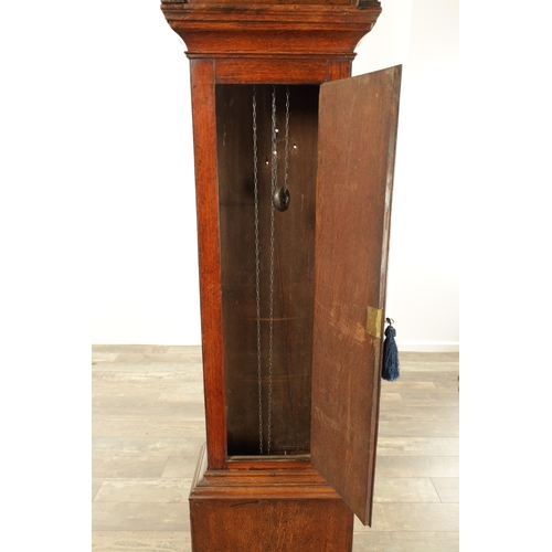 1122 - JAMES HENDRIE WIGTON. AN EARLY 18TH CENTURY OAK 30HR LONGCASE CLOCK the 12