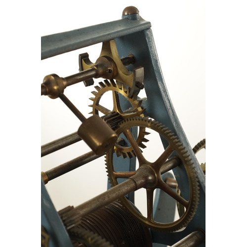 1138 - LINDEROTH STOCKHOLM. AN EARLY 20TH CENTURY WEIGHT DRIVEN TURRET CLOCK with cast iron painted frame o... 