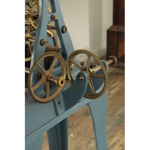 1138 - LINDEROTH STOCKHOLM. AN EARLY 20TH CENTURY WEIGHT DRIVEN TURRET CLOCK with cast iron painted frame o... 