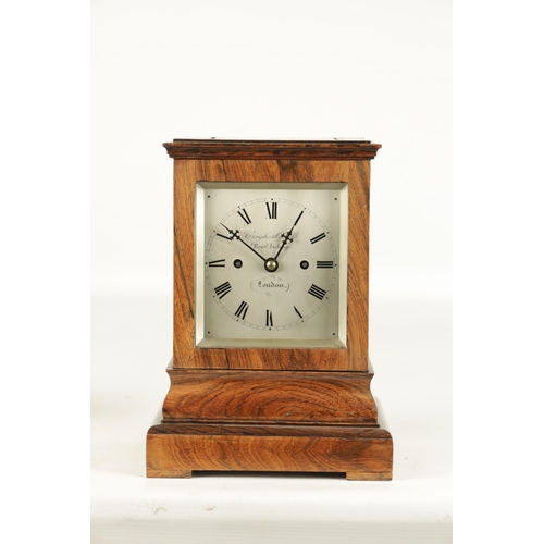 1142 - GRAIGHEAD & WEBB, LONDON. A MID 19TH CENTURY ROSEWOOD DOUBLE FUSEE LIBRARY CLOCK, having a glazed mo... 