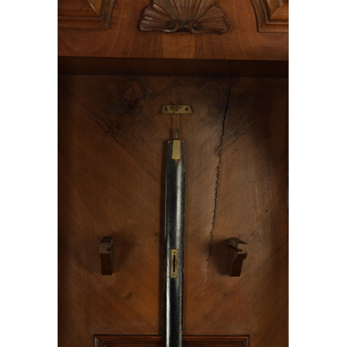 1150 - A LATE 19TH CENTURY WALNUT GRAND SONNERIE VIENNA REGULATOR, the glazed case with reeded columns and ... 