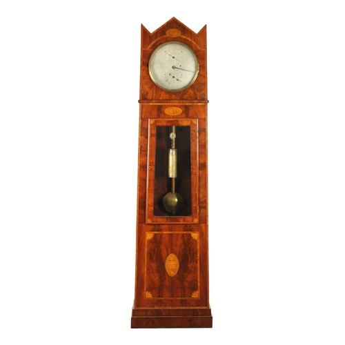 1174 - BOOTLE & FRED K. BALDE, LIVERRPOOL. A REGENCY FIGURED MAHOGANY DOMESTIC REGULATOR LONGCASE CLOCK, th... 