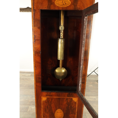 1174 - BOOTLE & FRED K. BALDE, LIVERRPOOL. A REGENCY FIGURED MAHOGANY DOMESTIC REGULATOR LONGCASE CLOCK, th... 