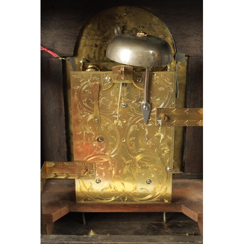 1197 - JOHN TAYLOR, LONDON. A GEORGE III ORMOLU MOUNTED EBONISED VERGE BRACKET CLOCK, the bell top case wit... 