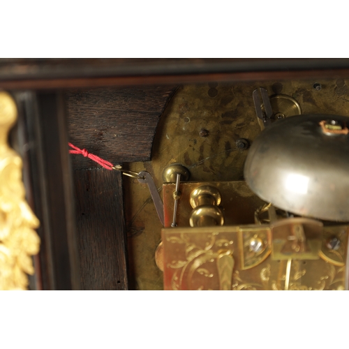 1197 - JOHN TAYLOR, LONDON. A GEORGE III ORMOLU MOUNTED EBONISED VERGE BRACKET CLOCK, the bell top case wit... 