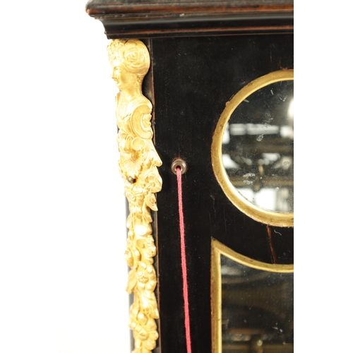 1197 - JOHN TAYLOR, LONDON. A GEORGE III ORMOLU MOUNTED EBONISED VERGE BRACKET CLOCK, the bell top case wit... 