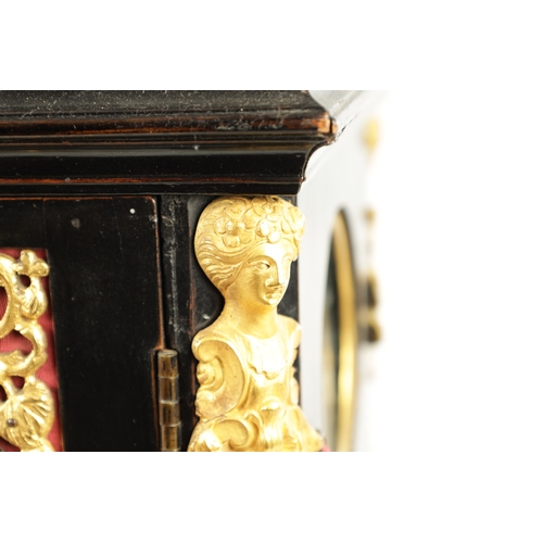 1197 - JOHN TAYLOR, LONDON. A GEORGE III ORMOLU MOUNTED EBONISED VERGE BRACKET CLOCK, the bell top case wit... 