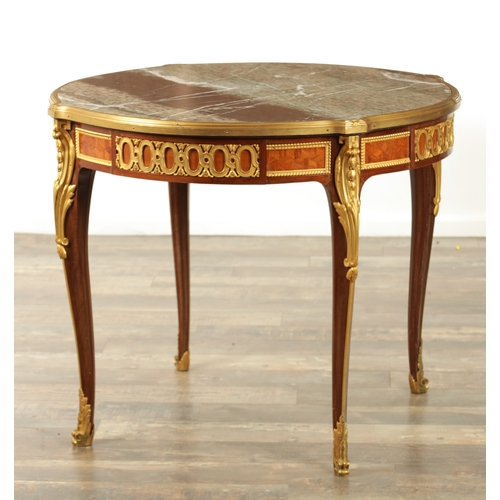 1258 - FRANCOIS LINKE, PARIS (1855-1946). A GOOD EARLY 20TH CENTURY FRENCH KINGWOOD PARQUETRY AND ORMOLU MO... 