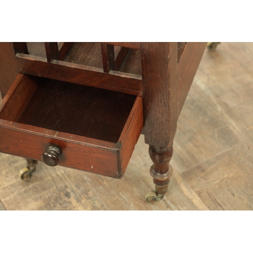 1274 - A WILLIAM IV ROSEWOOD CANTERBURY together with a George III Mahogany Canterbury (53cm wide 50cm high... 