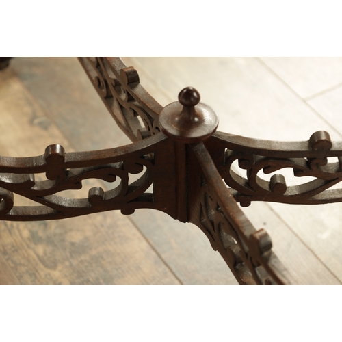 1301 - A GEORGE III MAHOGANY SILVER TABLE IN THE CHIPPENDALE STYLE with figured top and gallery edge above ... 