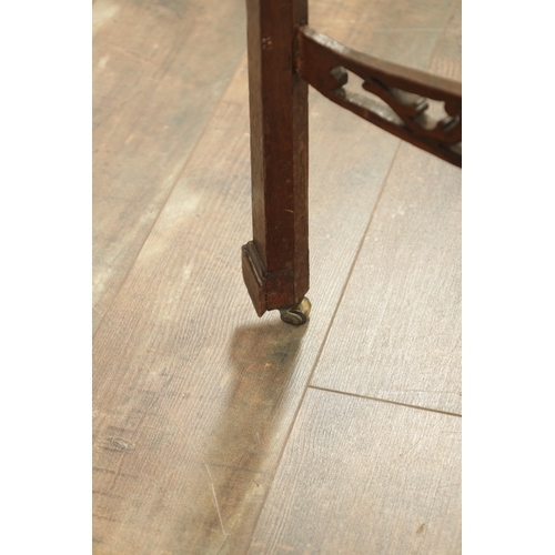 1301 - A GEORGE III MAHOGANY SILVER TABLE IN THE CHIPPENDALE STYLE with figured top and gallery edge above ... 