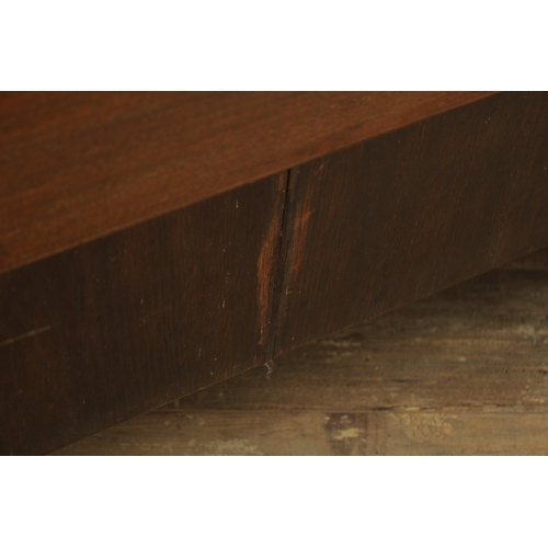 1325 - AN UNUSUAL GEORGE III MAHOGANY KNEEHOLE DESK having a drop-down top with graduated drawers fitted wi... 