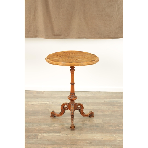 1336 - A LATE 19TH CENTURY NEW ZEALAND SPECIMEN NATIVE WOOD PARQUETRY OCCASIONAL TABLE IN THE MANNER OF ANT... 