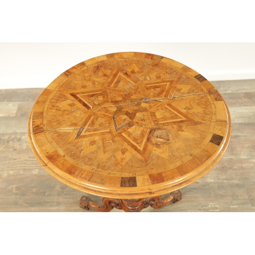 1336 - A LATE 19TH CENTURY NEW ZEALAND SPECIMEN NATIVE WOOD PARQUETRY OCCASIONAL TABLE IN THE MANNER OF ANT... 