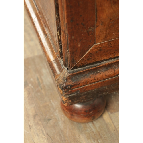 1355 - A WILLIAM AND MARY WALNUT CHEST OF DRAWERS WITH GEOMETRIC INLAID TOP having superb colour and polish... 