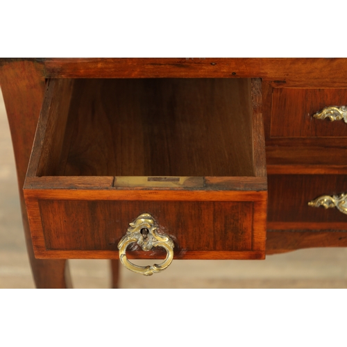 1362 - A 19TH CENTURY LOUIS XVI STYLE FRENCH KINGWOOD ORMOLU MOUNTED BUREAU with an angled fall revealing a... 