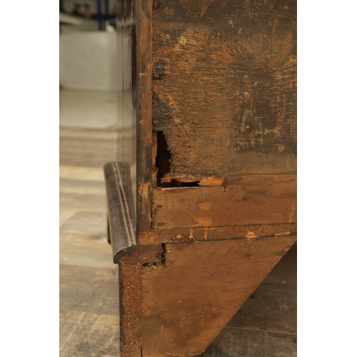 1375 - AN 18TH CENTURY MAHOGANY IRISH TALL CHEST OF DRAWERS having dentil cornice above a bank of eight gra... 