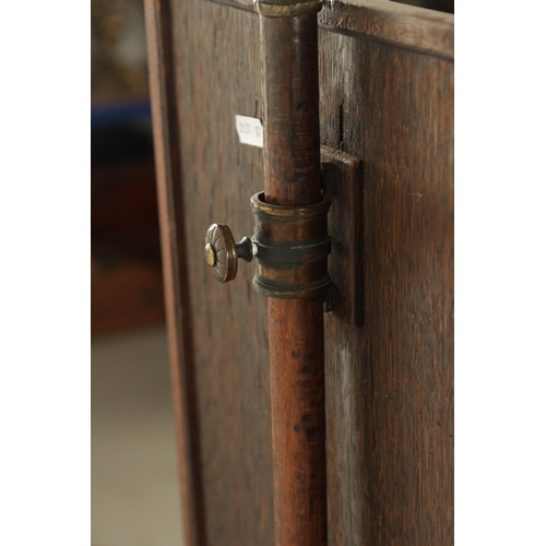 1385 - AN 18TH CENTURY MAHOGANY POLE SCREEN with 18th Century Chinese tapestry panel (panel 38cm high 32cm ... 