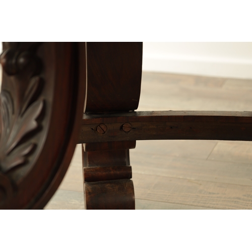 1408 - A 19TH CENTURY FIGURED WALNUT AND MARQUETRY INLAID CENTRE TABLE the oval top with floral marquetry c... 