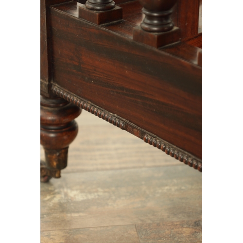 1421 - A REGENCY GONCALO ALVES CANTERBURY IN THE MANNER OF GILLOWS with two divisions having reeded edge mo... 