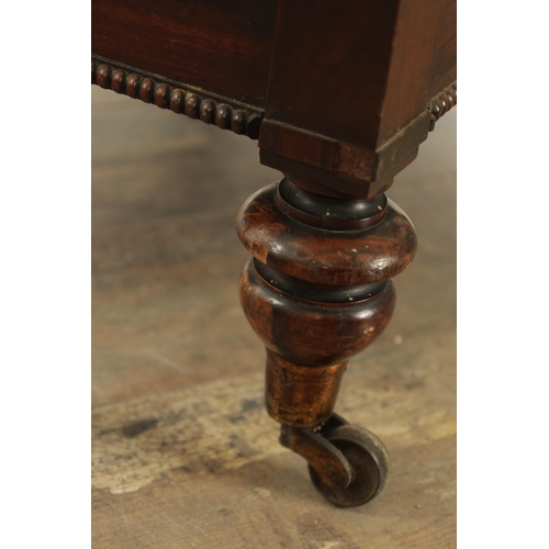 1421 - A REGENCY GONCALO ALVES CANTERBURY IN THE MANNER OF GILLOWS with two divisions having reeded edge mo... 