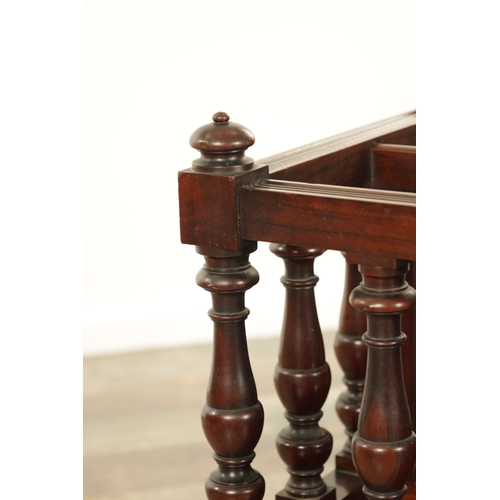 1421 - A REGENCY GONCALO ALVES CANTERBURY IN THE MANNER OF GILLOWS with two divisions having reeded edge mo... 