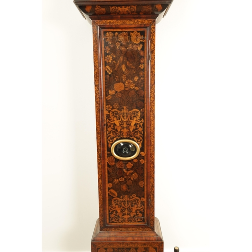 968 - JOHN MONCRIEF, LONDON. A LATE 17TH CENTURY MONTH DURATION WALNUT MARQUETRY LONGCASE CLOCK, having a ... 