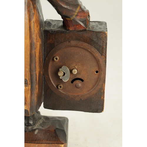 974 - A LATE 19TH CENTURY CARVED BLACK FOREST FIGURAL CLOCK FROM THE OLIVER TWIST NOVEL, modelled as Mr Bu... 