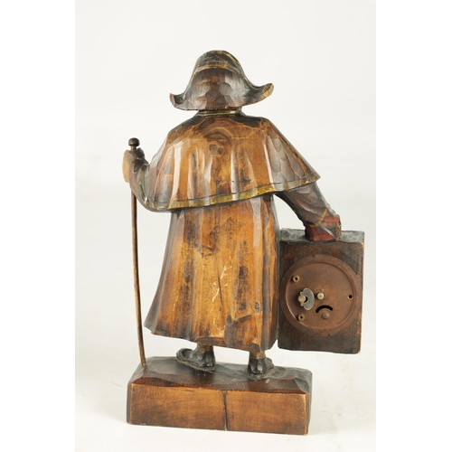 974 - A LATE 19TH CENTURY CARVED BLACK FOREST FIGURAL CLOCK FROM THE OLIVER TWIST NOVEL, modelled as Mr Bu... 