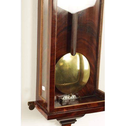 980 - ALEX FOINOCZI, WIEN. AN UNUSUAL BIEDERMEIER VIENNA REGULATOR WALL CLOCK, the glazed figured mahogany... 